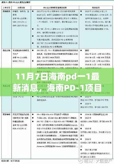 海南PD-1项目迎新里程碑,11月7日最新动态深度解析