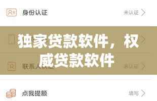 独家贷款软件,权威贷款软件