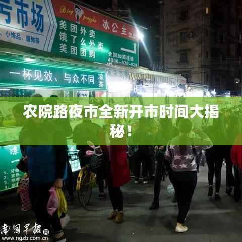 农院路夜市全新开市时间大揭秘!