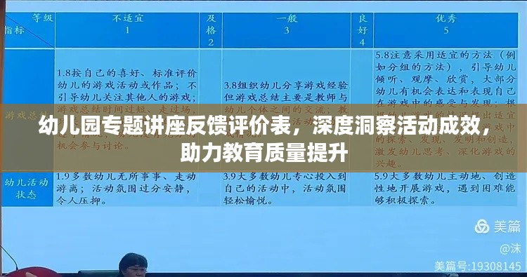 幼儿园专题讲座反馈评价表,深度洞察活动成效,助力教育质量提升